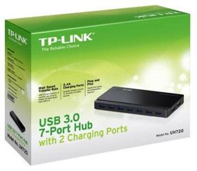 img 1 attached to 💻 TP-LINK UH720 USB Hub: 7 Connectors, Sleek Black Design
