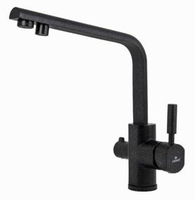 img 4 attached to Kitchen faucet (sink) KAISER Decor 40144 granit Black Marble