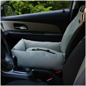 img 3 attached to Car seat for dogs PET BED Eco leather, gray