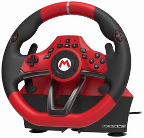 img 1 attached to Руль HORI Mario Kart Racing Wheel Pro Deluxe, черный/красный