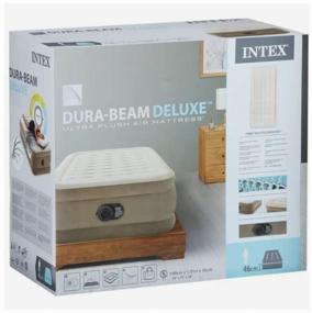 img 4 attached to 💤 Intex Dura-Beam Deluxe 64426 Air Bed - Beige, 191x99 cm: Cozy Comfort and Durability
