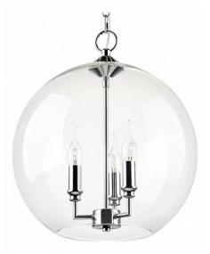 img 4 attached to 💡 Lightstar Sferico 729134 Ceiling Lamp, E14, 120W, 3 Lamps, Chrome Armature, Colorless Shade