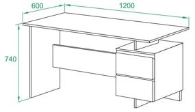 img 3 attached to FALCON Desk Volt SPM-19, WxGhV: 120x60x74 cm, color: yukon oak