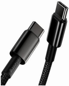 img 2 attached to Baseus Tungsten Gold Fast Charging Data Cable Type-C to Type-C 100W 1m (CATWJ-A01)