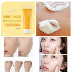 img 1 attached to A&quot;PIEU cream Pure Block Natural Daily Sun SPF 45, 50 ml, 1 pc