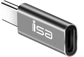 img 3 attached to iPhone to Type-C adapter / Apple Lightning 8 pin to Type-C adapter, gray aluminum, ISA P-18