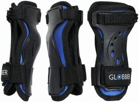 img 2 attached to Protection kit, wrist protection, knee protection, elbow protection GLOBBER Junior Protective set, river. 2XS blue