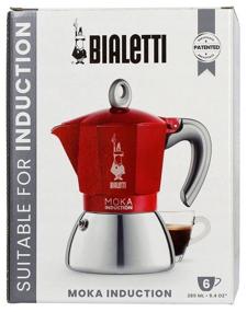 img 3 attached to Гейзерная кофеварка Bialetti New Moka Induction, 280 мл, red