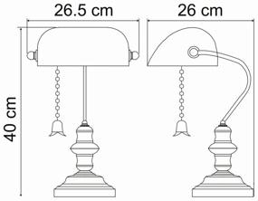 img 1 attached to Лампа Arte Lamp Banker A2492LT-1AB с зеленым абажуром: Е27, 60 Вт, бронзовая арматура.