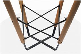 img 1 attached to 🪑 Eames DSW Stool Group: Kitchen Table Stool, 80 cm, Brown/White - Stylish and Practical!