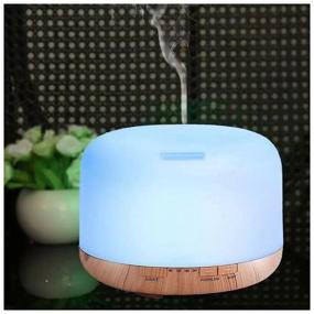 img 1 attached to Ultrasonic Air Humidifier Portable Desktop Humidifier with Light for Room 500ml