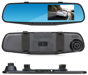 img 3 attached to Car Mirror DVR with Rear View Camera / Car Recorder / Car Rear View Mirror with 2 Cameras