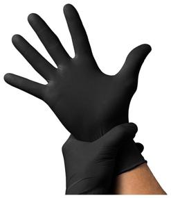 img 3 attached to Disposable gloves, vinyl-nitrile, household, powder-free, black, 100 pcs, 50 pairs, S