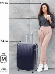 img 4 attached to 🧳 TEVIN 62L ABS Plastic Case with Side Wall Support Legs - Size M, Model 0009