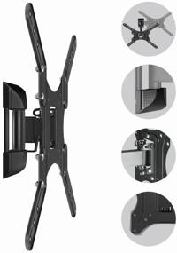 img 2 attached to 📺 Enhance Your TV Viewing Experience with ONKRON M2 Black Swivel Arm for 26"-65" TVs