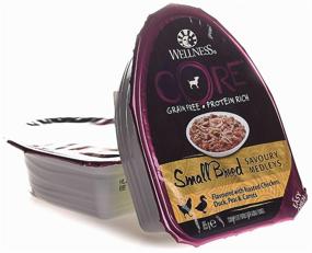 img 3 attached to Wet dog food Wellness CORE, grain-free, chicken, duck, with peas, with carrots 1 pack. x 12 pcs. x 85 g (for small and dwarf breeds)