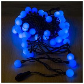 img 1 attached to Garland Sh Lights Colored balls OLDBL100, 15 m, 100 lamps, blue diodes/black wire