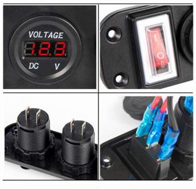 img 1 attached to Auto socket panel 12-24V with voltmeter and switch