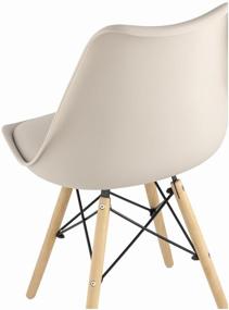 img 4 attached to 🪑 Eames Soft DSW Kitchen Chairs Set (4 pcs) in Beige - Stylish and Functional Furnishings