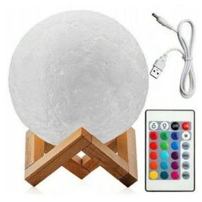 img 4 attached to 3D Lamp Moon - Authentic Moon Design | Remote Control | 15 cm | White Night Light Lamp