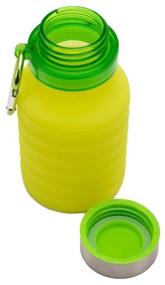 img 3 attached to Silicone eco bottle for water, proteins and drinks Eco life, Collapsible bottle, 500 ml, BPA free, lightweight, foldable