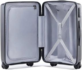 img 4 attached to Xiaomi suitcase, plastic, support legs on the side wall, corrugated surface, 36 l, black