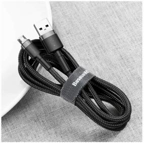 img 3 attached to 🔌 Baseus Carfule Micro USB Cable - 2.4A Fast Charging, 0.5M, Grey Black, CAMKLF-AG1