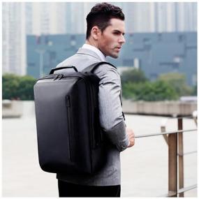 img 1 attached to Backpack-bag men's city travel 24l for laptop 15.6, tablet Kingsons KS3223W Black waterproof with USB charging cloth