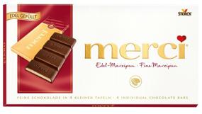 img 1 attached to Merci dark portioned chocolate with marzipan, 112 g