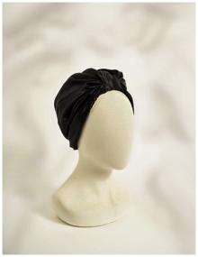 img 4 attached to Turban AYRIS SILK, deep black