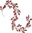 burgundy red pip berry garland for winter holiday decor - indoor/outdoor use logo
