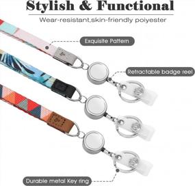 img 2 attached to Stylish And Functional MNGARISTA Teacher Lanyard With Retractable ID Holder And Plant Specimens Design For Women