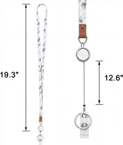 img 3 attached to Stylish And Functional MNGARISTA Teacher Lanyard With Retractable ID Holder And Plant Specimens Design For Women