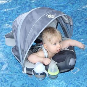 img 4 attached to Adjustable Infant Swimming Ring With Safety Strap - Non-Inflatable Mambobaby Float For Life Vest Swim Training And Playtime