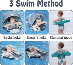 img 3 attached to Adjustable Infant Swimming Ring With Safety Strap - Non-Inflatable Mambobaby Float For Life Vest Swim Training And Playtime