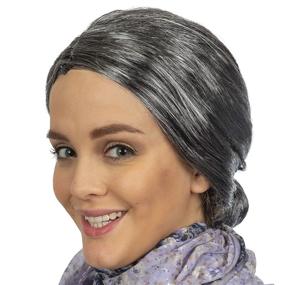 img 4 attached to Get The Perfect Granny Look With Skeleteen'S Silver Bun Old Lady Wig - Great For Costume Parties And Halloween - 1 Piece