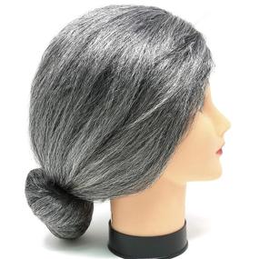 img 2 attached to Get The Perfect Granny Look With Skeleteen'S Silver Bun Old Lady Wig - Great For Costume Parties And Halloween - 1 Piece