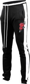 img 4 attached to Hip Hop Style At Its Best: Screenshotbrand'S Men Premium Slim Fit Track Pants With Athletic Jogger Bottom And Side Taping