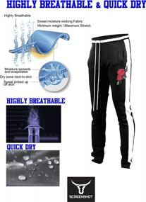 img 3 attached to Hip Hop Style At Its Best: Screenshotbrand'S Men Premium Slim Fit Track Pants With Athletic Jogger Bottom And Side Taping