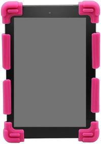 img 1 attached to Защитите свой 8-дюймовый планшет с помощью универсального силиконового чехла CHINFAI в розовом цвете