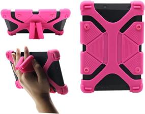 img 2 attached to Защитите свой 8-дюймовый планшет с помощью универсального силиконового чехла CHINFAI в розовом цвете
