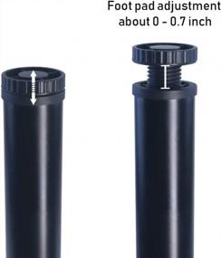 img 2 attached to Set Of 4 QLLY 8 Inch Adjustable Metal Desk Legs With 1.5 Inch Diameter For Office Furniture (Black)