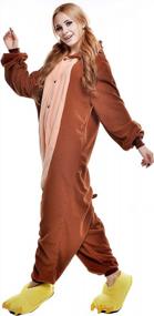 img 3 attached to NEWCOSPLAY унисекс взрослых обезьяна комбинезон животных пижамы плюшевые цельный косплей костюм