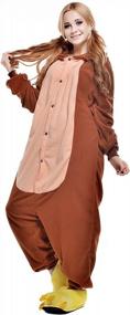 img 1 attached to NEWCOSPLAY унисекс взрослых обезьяна комбинезон животных пижамы плюшевые цельный косплей костюм