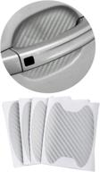 🚙 protective car door handle scratch protector - 4 pack gray-2 universal fit, stickers and decals accessories for door handles логотип