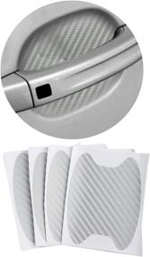 img 4 attached to 🚙 Protective Car Door Handle Scratch Protector - 4 Pack Gray-2 Universal Fit, Stickers and Decals Accessories for Door Handles