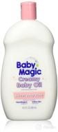 baby magic creamy baby oil 16.5oz sweet baby rose (3 pack) - nourishing moisturizer for delicate skin logo