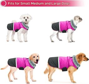 img 1 attached to 🐶 Dogcheer Reversible Winter Dog Coat - Warm Christmas Pet Jacket for Cold Weather | Waterproof Fleece Collar Dog Clothes | Puppy Vest Apparel for Small Medium Large Dogs