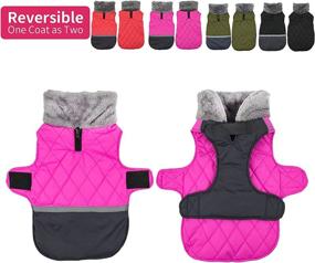 img 3 attached to 🐶 Dogcheer Reversible Winter Dog Coat - Warm Christmas Pet Jacket for Cold Weather | Waterproof Fleece Collar Dog Clothes | Puppy Vest Apparel for Small Medium Large Dogs