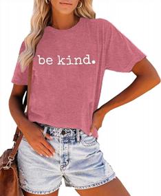 img 3 attached to Spread Positivity With Our Be Kind Women'S Casual Inspirational Tee Shirts